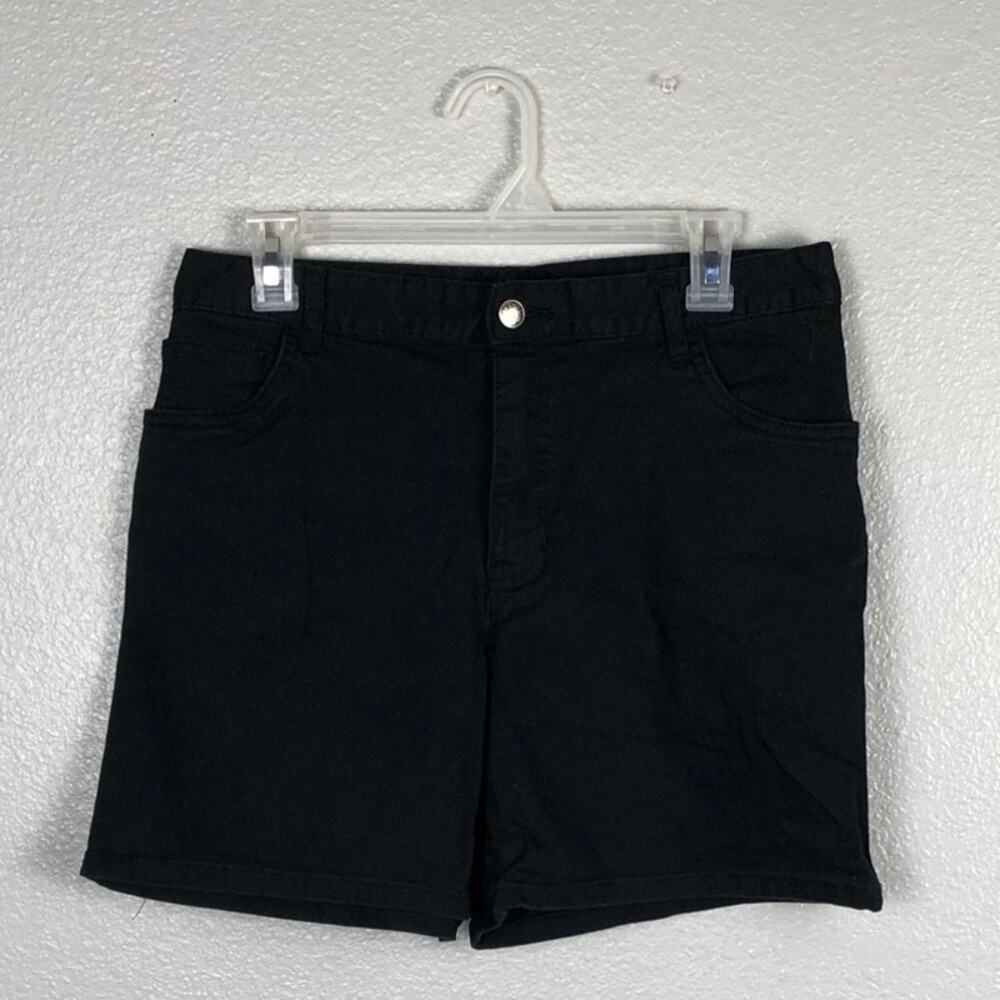 Cherokee Brand Women’s Size 10 Stretch Black Shorts w Pockets Zipper Fly Casual